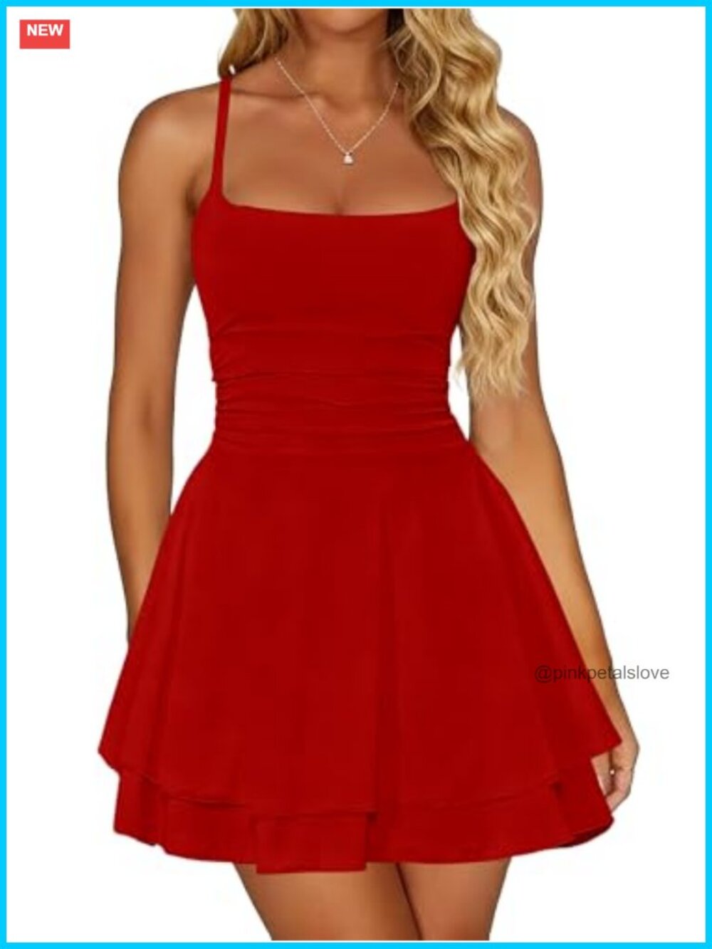 Square Neck Ruffle Mini Dress Spaghetti Strap Ruched Waist Backless Party Club
